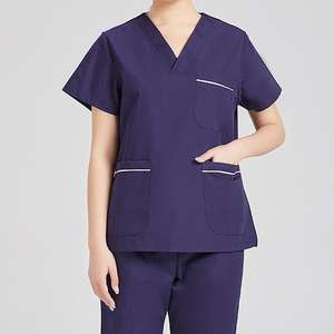 Combinaison médicale unisexe à col en V en polycoton, blouse chirurgicale pour hôpital, médecin, chirurgie vétérinaire, salle d'opération - Product Image 3