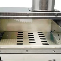 Table de camping extérieure en acier inoxydable avec plaque en verre pour cuisinière et grilles à bois/charbon de bois