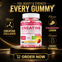 Gummies de créatine pour femmes 5000mg, collagène et vitamines, personnalisables en usine
