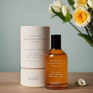 Ingrosso cilindro di lusso vuoto marrone ambra nero 30ML profumo Spray bottiglie di vetro Parfum Flasche 50ml con scatola cilindro - Product Image 2