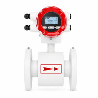 Débitmètre électromagnétique intelligent DN25-DN300 avec sortie 4-20mA HART RS485 Modbus, débitmètre d'eau magnétique à bride LDG-SUP-A100
