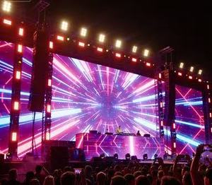 แผงวิดีโอวอลล์ LED ขนาด 250x250/250x1000 มม. รุ่น PW2.6Pro ความละเอียด 4K ความสว่าง 550 นิต ระบบครบชุดสำหรับใช้งานภายในอาคาร มาตรฐานกันน้ำ IP65 เหมาะสำหรับการแสดงคอนเสิร์ต - Product Image 4