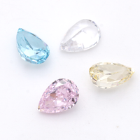 6x9mm 6A Grade Bonne Qualité Pierres Cz Synthétiques Zircone Cubique Prix Glace Pilée Coupe Poire Forme Pierre Lâche Zircone Cubique