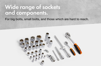 256PC Heavy Duty Premium Combo Hand Tool Kit Juego de herramientas de llave de vaso para taller Garaje Uso doméstico