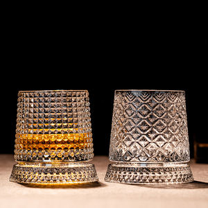 Vaso de Whisky Giratorio de Cristal de 275 ml, Base de Cristal con Diseño Giratorio, Vaso Old Fashioned Hecho a Mano para Bar, Hogar y Fiestas - Product Image 4