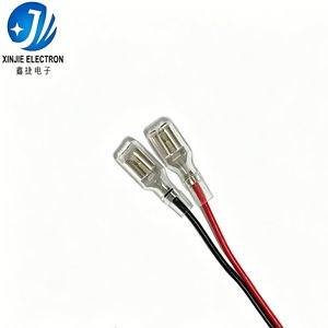 定制4.8mm 6.3mm母铲形连接器线束UL1007红黑线PVC绝缘压接端子电缆用于电气连接 - Product Image 4