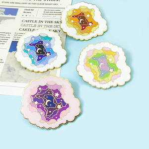 Broches Metálicos <span class=keywords><strong>Interstellar</strong></span> Personalizados al por Mayor, Pin de Esmalte Duro con Baño de Oro de Alta Calidad y Logotipo - Product Image 4