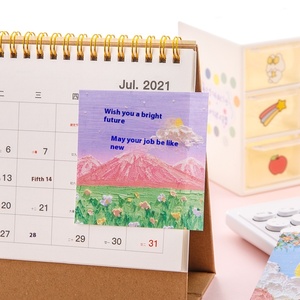 8*8cm Hàn Quốc Phiên Bản Phong Cảnh Tranh Sơn Dầu Ba Chiều Ghi Chú Giá Trị Cao Màu Tay Lưu Ý Giấy Dính Nhật Bản Ghi Nhớ - Product Image 3