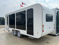 Maison préfabriquée modulaire en conteneur, bureau portable sur châssis, cabine mobile, mini-maison sur roues