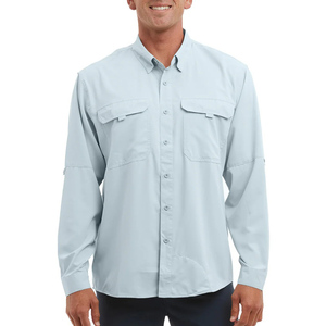 เสื้อเชิ้ตตกปลาคุณภาพสูงแบบมีฮู้ด ป้องกันรังสียูวี ผลิตจากโพลีเอสเตอร์ รับผลิตตามสั่งแบบขายส่ง พร้อมลายพิมพ์แบบซับลิเมชั่น - Product Image 1