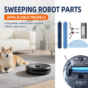 Piezas de Robot aspirador Ecovacs <span class=keywords><strong>Deebot</strong></span> <span class=keywords><strong>T9</strong></span> <span class=keywords><strong>AIVI</strong></span> Plus <span class=keywords><strong>T9</strong></span> MAX, cepillo principal/lateral, filtro HEPA, almohadilla de fregona eléctrica para el hogar - Product Image 2