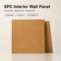 Panel Dinding SPC Motif Kayu untuk Pelapis Dinding Interior Proyek Dekorasi Bangunan
