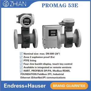 Thông Minh Tích Hợp chất lỏng hiển thị kỹ thuật số tinh thể lỏng Ống Cảm biến nước thải E + H 53e1f điện từ lưu lượng kế - Product Image 2