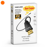 Câble 2.1 haute vitesse 3D 8K 4K 60Hz avec paire torsadée et gaine en PVC pour moniteur et haut-parleur