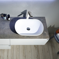 Set Cermin Vanity LED Anti-Kabut Modern OEM Termasuk Kabinet HPL MDF Tahan Air dengan Penutup Lembut yang Dipasang di Dinding untuk Kamar Mandi
