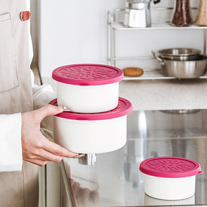 Tái Sử Dụng Thép Không Gỉ Vòng Ăn Trưa Bento Box Với Silicone Nắp Trẻ Em Snack <span class=keywords><strong>Container</strong></span> Đặt Ít Hộp Ăn Trưa Cho Thực Phẩm Lưu Trữ - Product Image 6