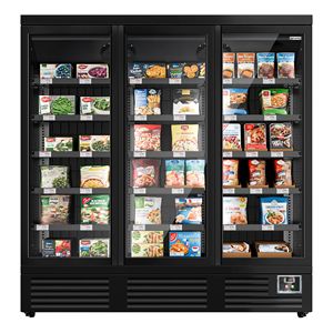 GGM Gastro Freestanding Electric Compressor Freezer Shelf-1890mm-1539 Liters-with 3 Double-Glazed Hinged Doors & 5 Shelves - Product Image 5