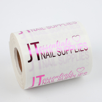 Étiquettes Auto-Adhésif Personnalisé Impression Logo Étanche Feuille D'or Cosmétique Étiquettes Transparentes Texte Personnalisé Logo Autocollants Transparents