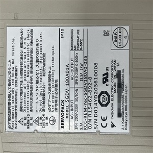 เซอร์โวไดรฟ์ Yaskawa Sgdv-180a01a ตัวควบคุมมอเตอร์อุตสาหกรรมโลหะ ญี่ปุ่น - Product Image 4