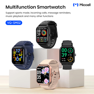 Jam Tangan Pintar Miccell Square BT Call, Deteksi Detak Jantung, Mode Olahraga, Pelacak Kebugaran, Tahan Air, Multifungsi untuk Olahraga dan Perjalanan - Product Image 1