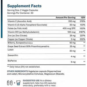 Antioksidan göz vitaminleri Lutein zeaksantin yabanmersini özü yetişkinler için kapsüller çocuk vizyon sağlık desteği hamile kadınlar - Product Image 4