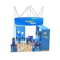 Stand d'exposition portable 20x20 facile à installer avec bannière suspendue pour salon professionnel