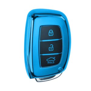 Funda para llave de coche Huanyue al por mayor, compatible con Hyundai Mistra, Elantra, Tucson, IX35, Reina, Santa Fe, en negro y plateado de moda. - Product Image 2