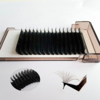 Faux cils individuels en faux vison, 16 rangs, volume doux naturel, maquillage C D
