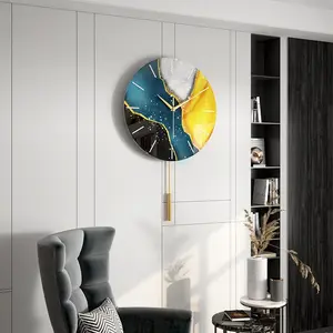 Horloge murale à pendule style nordique, nouveau produit à la mode, silencieuse, décoration de maison, nouveauté