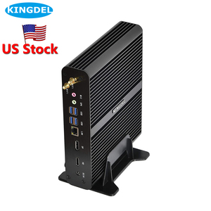 US Stock Fanless <strong>Mini</strong> <strong>PC</strong> <strong>i7</strong> 10th, 16GB DDR4 RAM 512GB NVMe SSD, 4K@60Hz Dual HD/DP, Silent Business Computer, Full Metal Case - Product Image 1