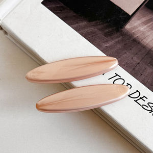 Klip rambut geometris gaya Korea, klip rambut hiasan rambut tekstur baru warna Solid emas, klip samping poni modis - Product Image 4