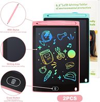 Tableau d'écriture LCD 8,5 pouces, jouet éducatif coloré et lumineux, respectueux de l'environnement, alimenté par batterie, en plastique