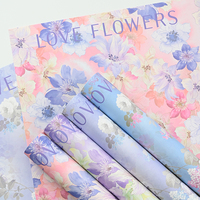 Papier d'art kraft floral coloré pour peinture à l'huile et emballage de bouquets de fleurs fraîches et présentoirs de magasin
