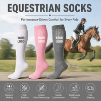Chaussettes d'équitation à compression personnalisées, absorbant la transpiration, hauteur genou, haute performance, pour homme et femme, entraînement