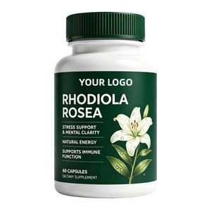 Cápsulas Vegetarianas de Rhodiola Rosea (60 Unidades), Marca Privada OEM/ODM, Suplemento Adaptógeno Natural para Aumentar la Energía, Claridad Mental y Reforzar el Sistema Inmunológico - Product Image 1
