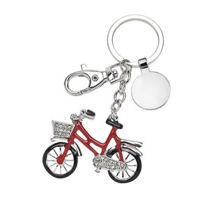 Portachiavi a Forma di Bicicletta con Moschettone Promozionale Senza Confezione - Product Image 1