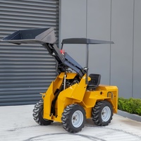 Mini-chargeuse compacte SDLOT sans cabine, moteur Yanmar, certifiée CE EURO5, polyvalente pour le désherbage des vergers, la maintenance des allées fruitières et la maintenance des chaussées.