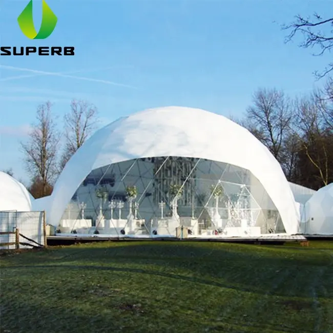 Casa de tenda geo dome redonda, 8m de diâmetro