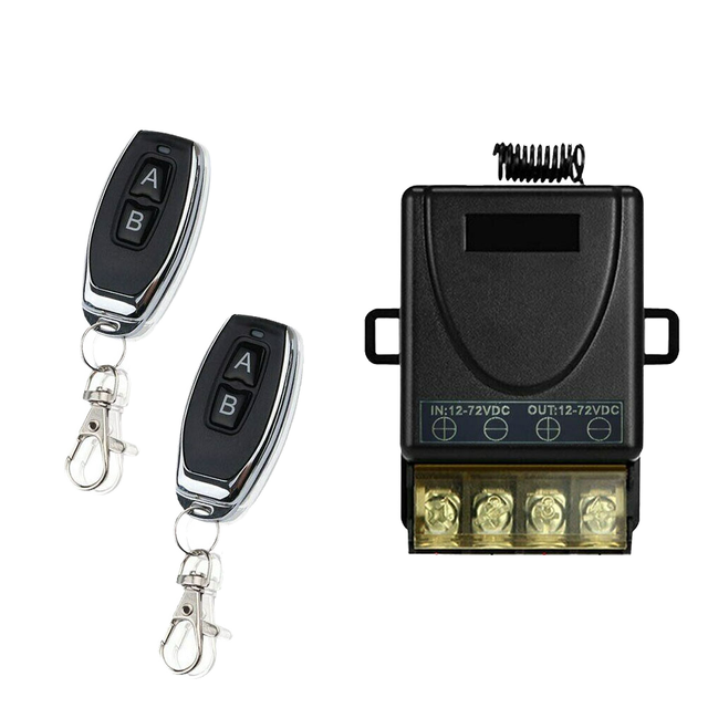 RF433 30A Wireless Remote Control Switch 9V-72V High Power for Water Pump Motor & Lamp Easy Installation-No Wiring Required