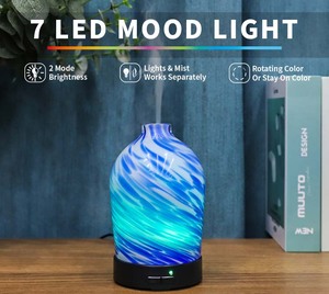 เครื่องเพิ่มความชื้นในอากาศดีไซน์สวยงาม พร้อมไฟ LED <span class=keywords><strong>7</strong></span> สี แบบ USB สำหรับวางบนโต๊ะ เป็นมิตรต่อสิ่งแวดล้อม ใช้ในบ้าน ช่วยกระจายกลิ่นหอมและฟอกอากาศ - Product Image 2