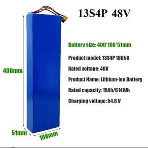 แบตเตอรี่ลิเธียม LiFePO4 48V 15Ah 15000mAh 13S4P 18650 พร้อม BMS 2000 รอบการใช้งาน - Product Image 2
