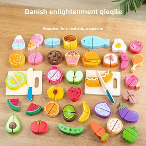 Wholesale Factory Custom Wooden Magnetic Cutting Play Food <strong>Set</strong> Montessori Pretend Play Kitchen Vegetable Fruit Toy for Toddlers - Product Image 2