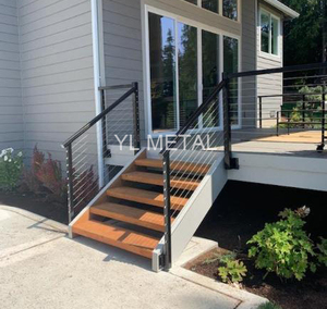 YL Top-Ranked Drahtseil Deck Post Edelstahl Treppe Balkon Zaun Balustrade Handlauf Leitplanke Kabel geländer - Product Image 2