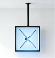 Ventilateur publicitaire holographique 100CM, projecteur LED 3D à œil nu, pour extérieur et intérieur, contrôle par application, OEM 1600x1184