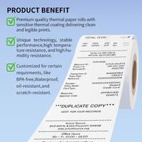 Rouleau de papier thermique pour terminal de point de vente (TPV) et caisse enregistreuse, 100% pâte de bois, simple, 57 mm, modèle 57x40, impression gratuite