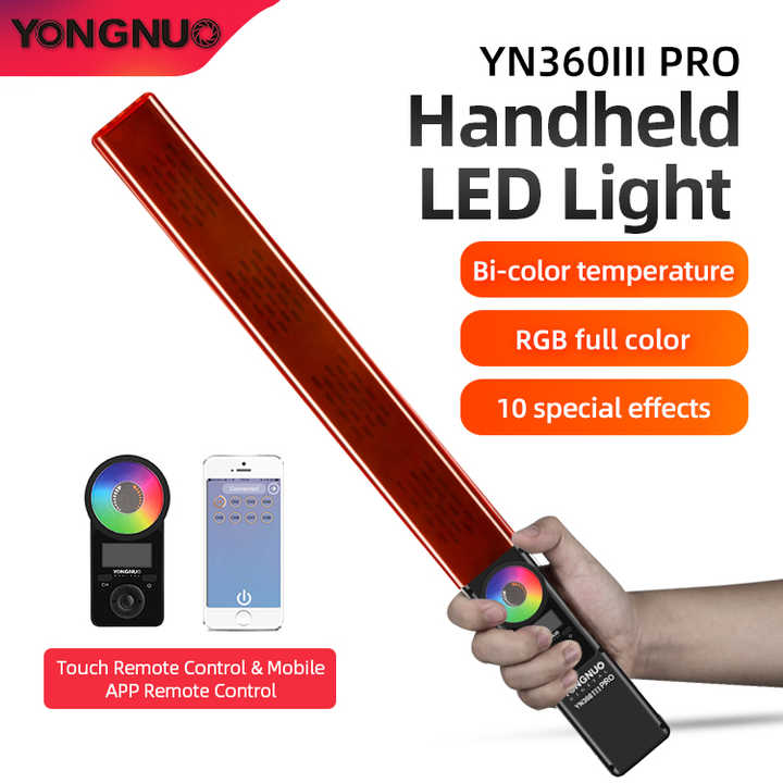 YONGNUO YN360IIIプロLED RGBビデオライト色温度3200-5500K 