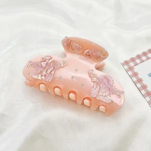 مشابك شعر أنيقة جديدة على شكل زهرة مرصعة بالأحجار الكريمة، مشابك فراشة وقلب يدوية الصنع للنساء، إكسسوارات شعر - Product Image 6