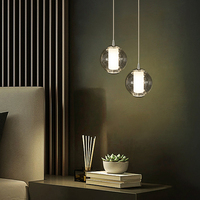 Lustre LED en verre en forme de globe, escalier en spirale, luminaire suspendu multi-grossesurs, lustre architectural pour hall à plafond haut