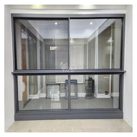 Ventanas Corredizas Insonorizadas de 2 Vías de Aleación de Aluminio de Fácil Limpieza y Bajo Mantenimiento, Pantalla Plegable de Acero Inoxidable para Cocina Moderna