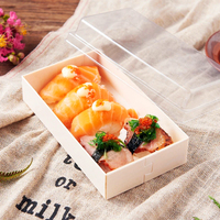 Envase de Alimentos Ecológico y Reciclable de Madera para Llevar, Envase para Entrega a Domicilio de Restaurantes, Embalaje con Laminación Mate en Relieve para Panadería y Baklava